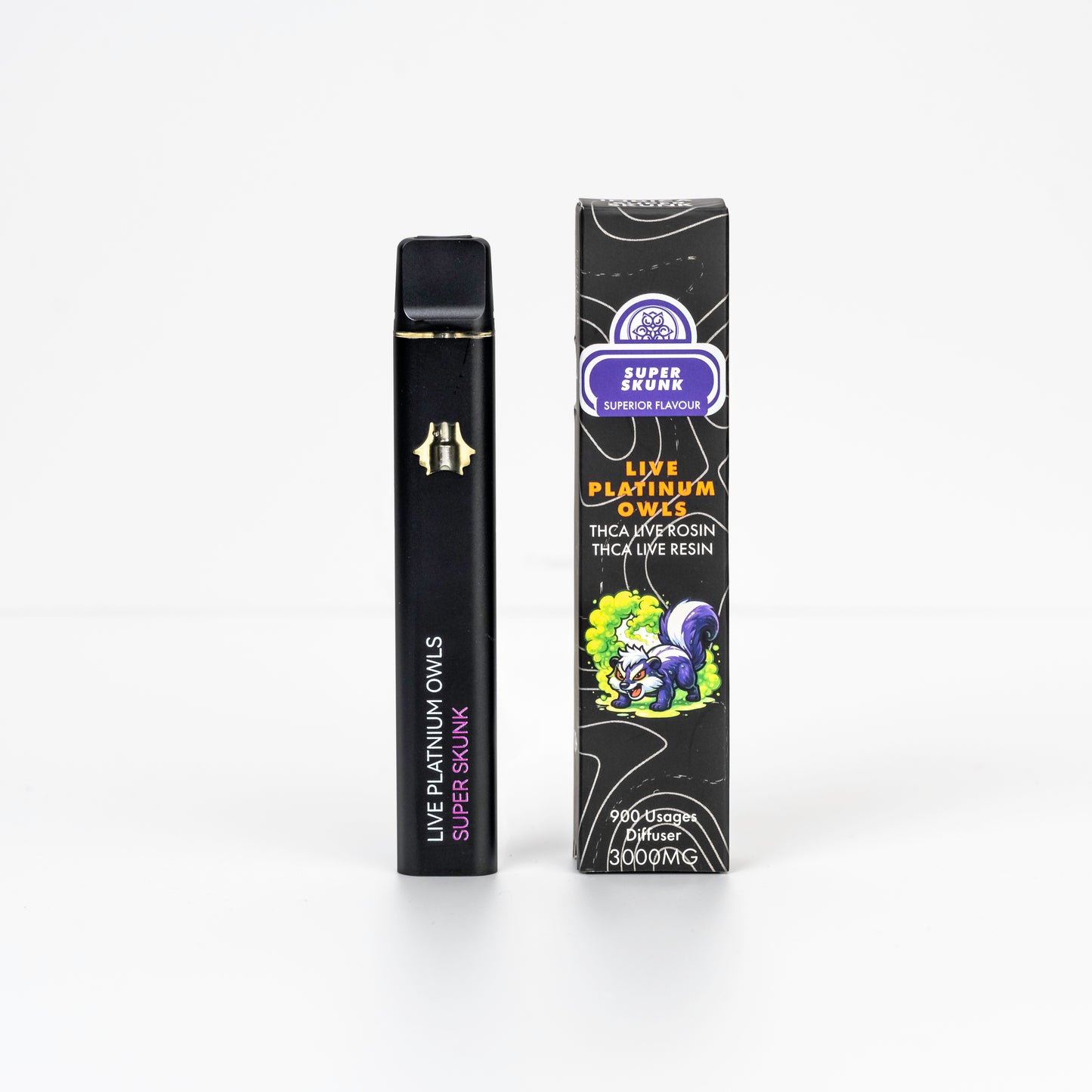 Live Platinum Owls Super Skunk 3ml THCA Vape