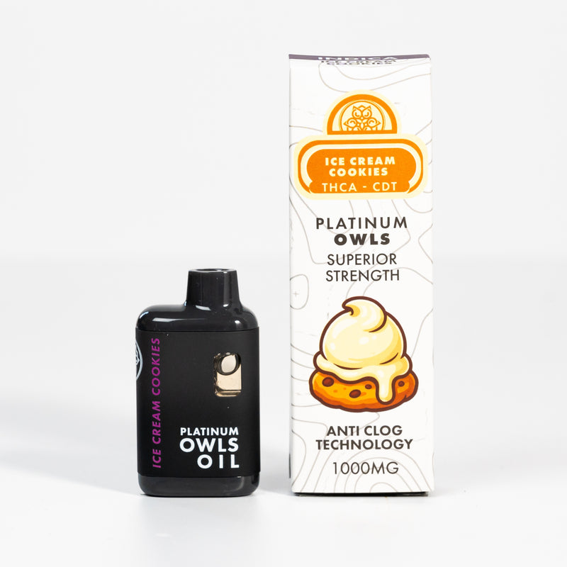 Platinum Owls THCA Vape 1ml – Ice Cream Cookies