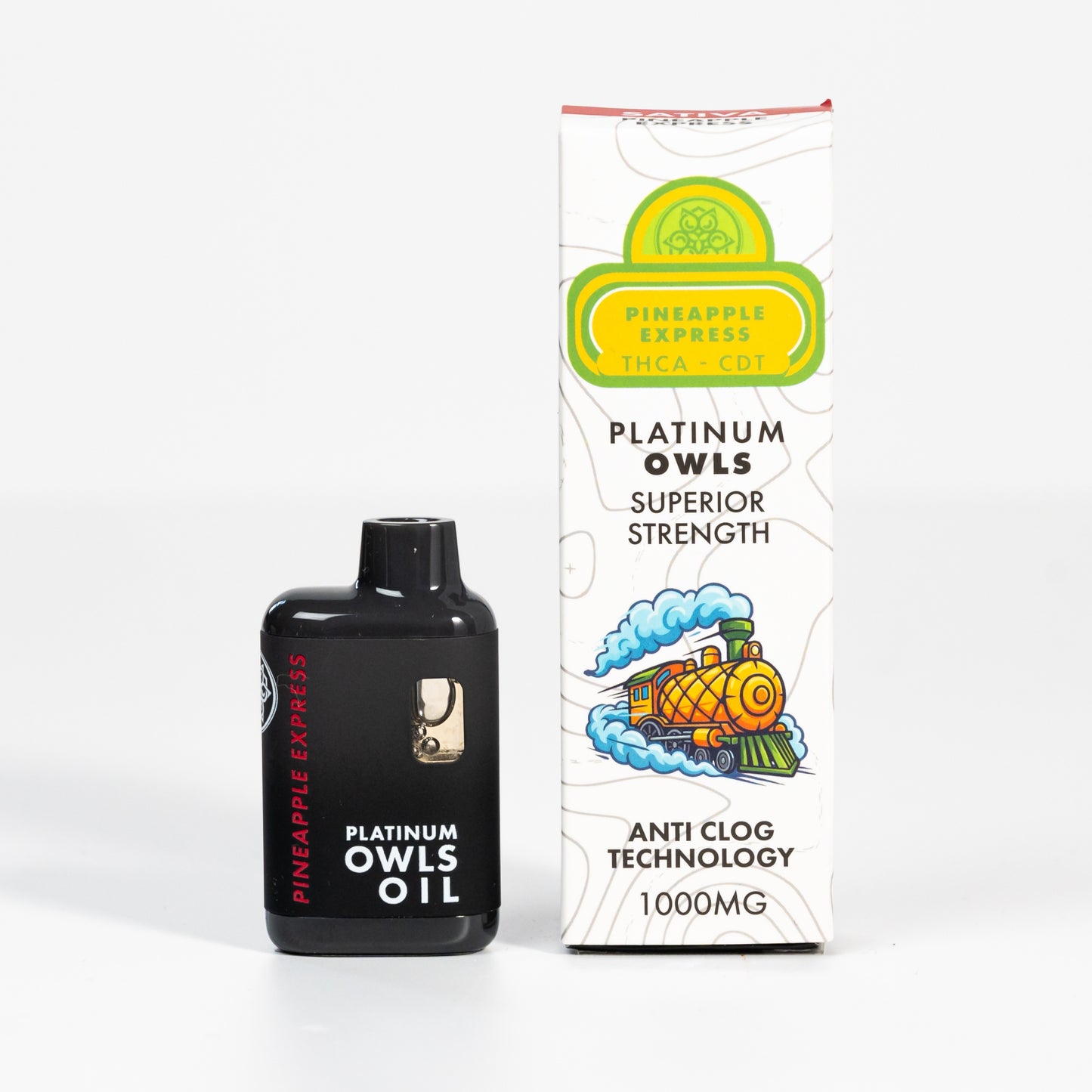 Platinum Owls THCA Vape 1ml – Pineapple Express