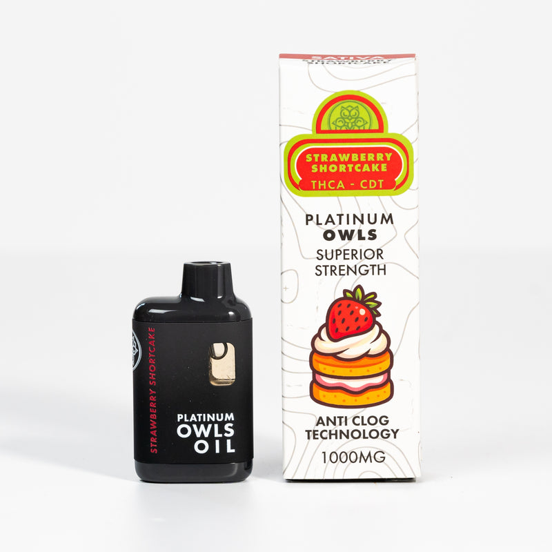 Platinum Owls THCA Vape 1ml – Strawberry Shortcake