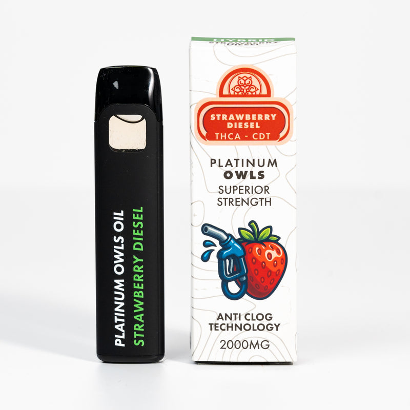 Platinum Owls THCA 2ml Vape – Strawberry Diesel