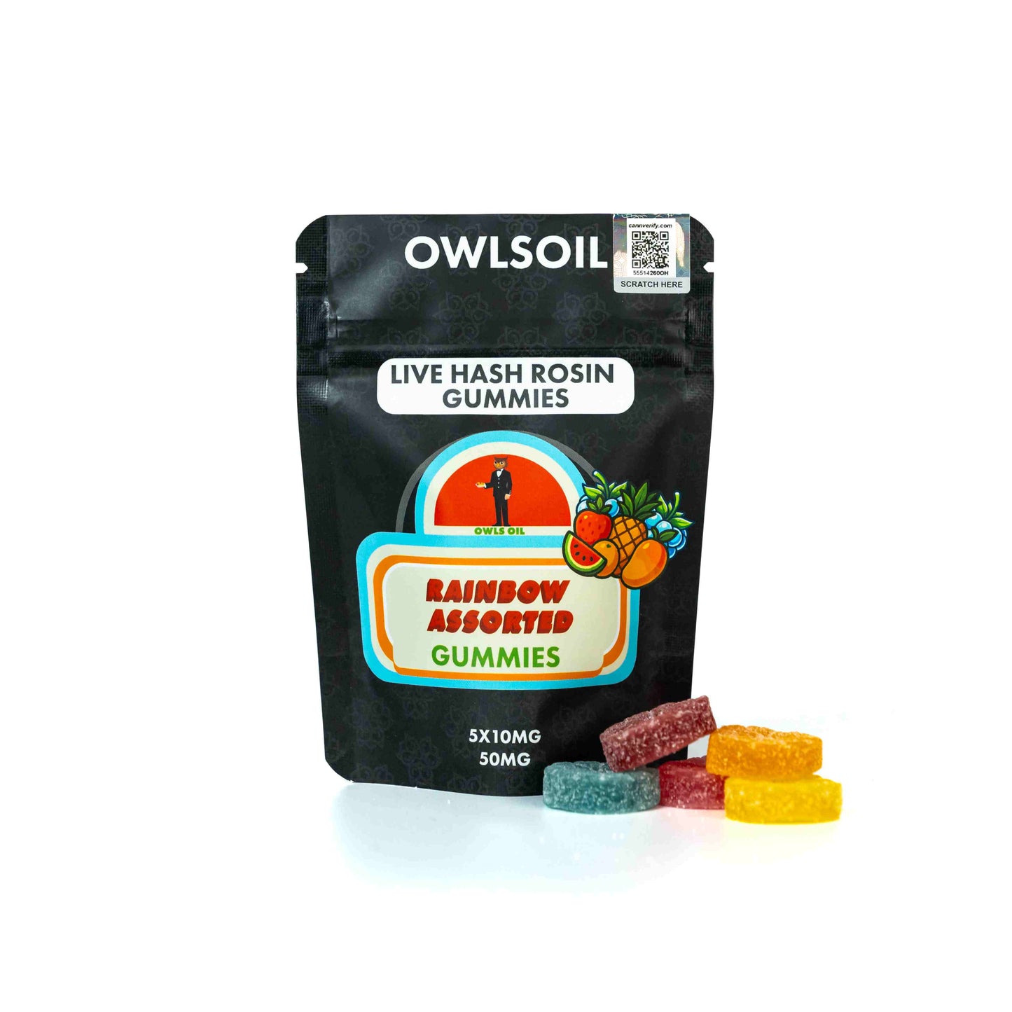 Platinum Live Rosin Gummies – 50mg (5 × 10mg)